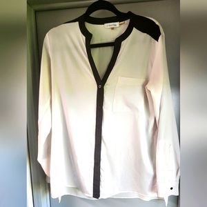 Calvin Klein Long Sleeve, medium, black and off white